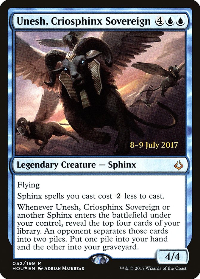 Unesh, Criosphinx Sovereign [Hour of Devastation Prerelease Promos]-1