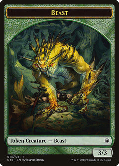 Beast // Ogre Double-Sided Token [Commander 2016 Tokens]-1