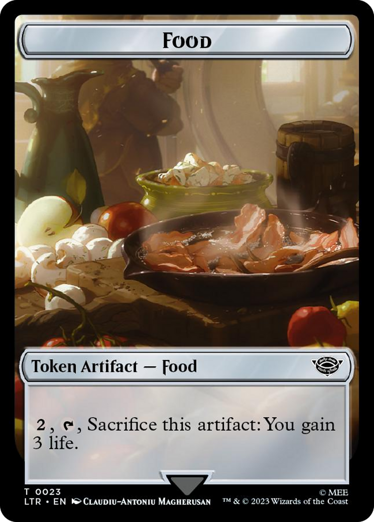 Smaug // Food (0023) Double-Sided Token (Surge Foil) [The Lord of the Rings: Tales of Middle-Earth Tokens]-2