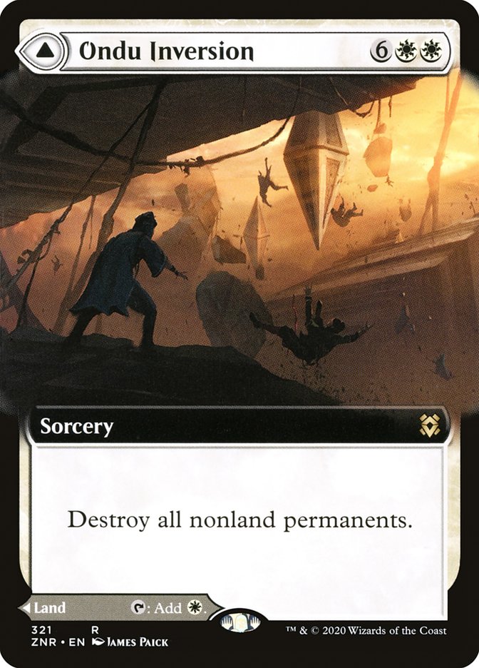 Ondu Inversion // Ondu Skyruins (Extended Art) [Zendikar Rising]-1