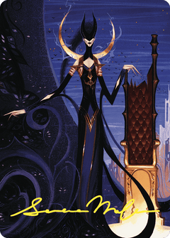 Ashiok, Wicked Manipulator Art Card (57/81) (Gold-Stamped Signature) [Wilds of Eldraine Art Series]-1