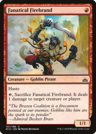 Fanatical Firebrand [Rivals of Ixalan]-1