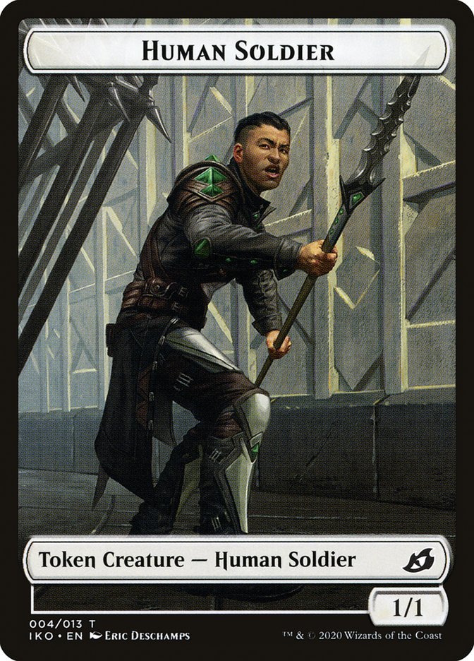 Cat // Human Soldier (004) Double-Sided Token [Ikoria: Lair of Behemoths Tokens]-2