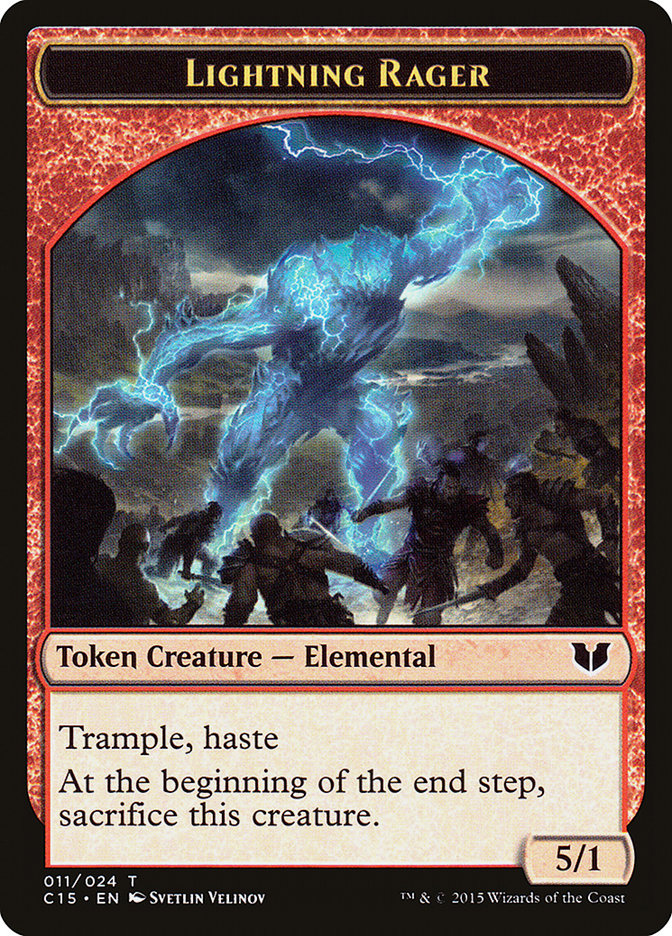 Lightning Rager // Lightning Rager Double-Sided Token [Commander 2015 Tokens]-2