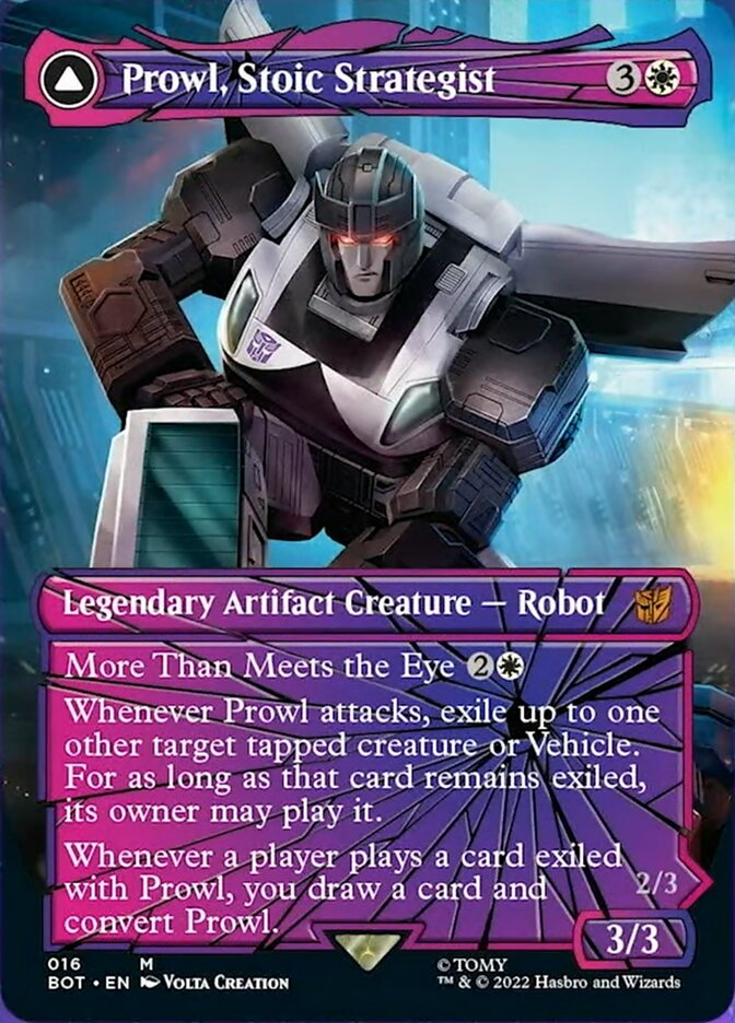 Prowl, Stoic Strategist // Prowl, Pursuit Vehicle (Shattered Glass) [Transformers]-1