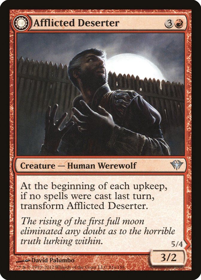Afflicted Deserter // Werewolf Ransacker [Dark Ascension]-1
