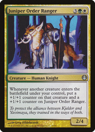 Juniper Order Ranger [Duel Decks: Knights vs. Dragons]-1