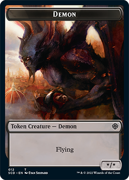 Demon // Demon Double-Sided Token [Starter Commander Decks]-1