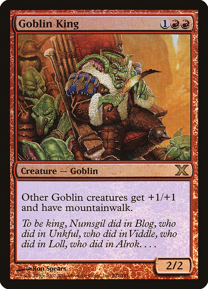 Goblin King (Premium Foil) [Tenth Edition]-1