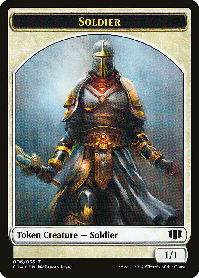 Soldier // Spirit Double-Sided Token [Commander 2014 Tokens]-1