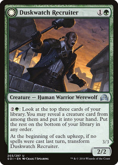 Duskwatch Recruiter // Krallenhorde Howler [Shadows over Innistrad]-1