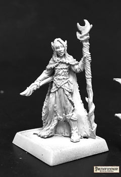 Reaper: Pathfinder Miniatures: Aravashniel - Elf Wizard (metal)-1