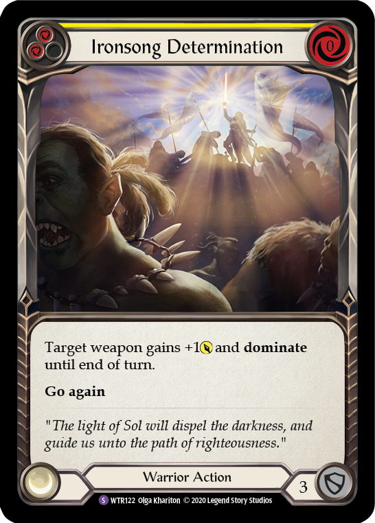 Ironsong Determination [U-WTR122] (Welcome to Rathe Unlimited)  Unlimited Rainbow Foil-1