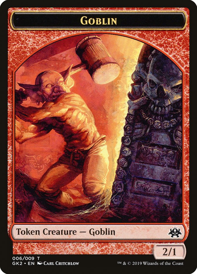Dragon // Goblin Double-Sided Token [Ravnica Allegiance Guild Kit Tokens]-2