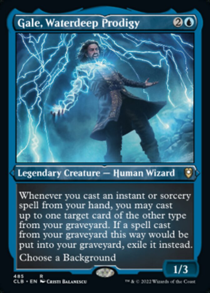 Gale, Waterdeep Prodigy (Foil Etched) [Commander Legends: Battle for Baldur's Gate]-1