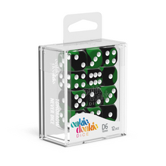 Oakie Doakie Dice D6 16 mm Glow in the Dark - Biohazard (12)-1