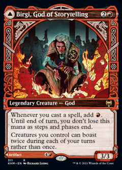 Birgi, God of Storytelling // Harnfel, Horn of Bounty (Showcase) [Kaldheim]-1