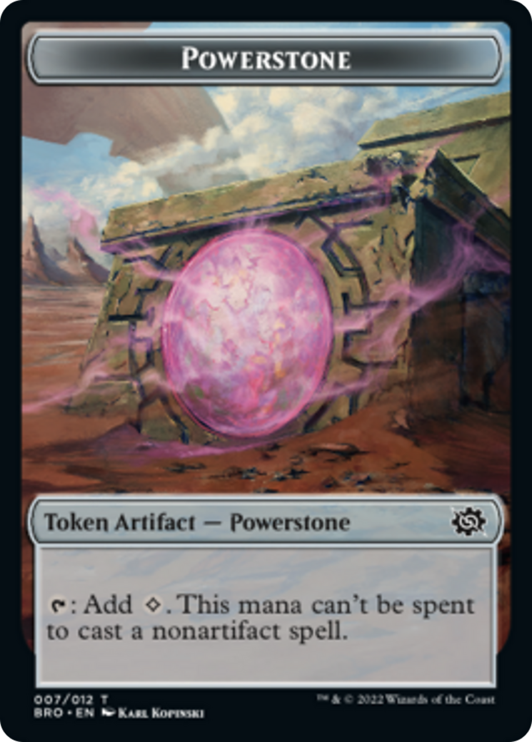 Copy // Powerstone Double-Sided Token [The Brothers' War Commander Tokens]-2