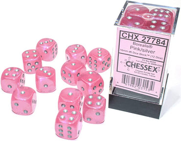 CHX 27784 Borealis 16mm d6 Pink/silver Block (12)
