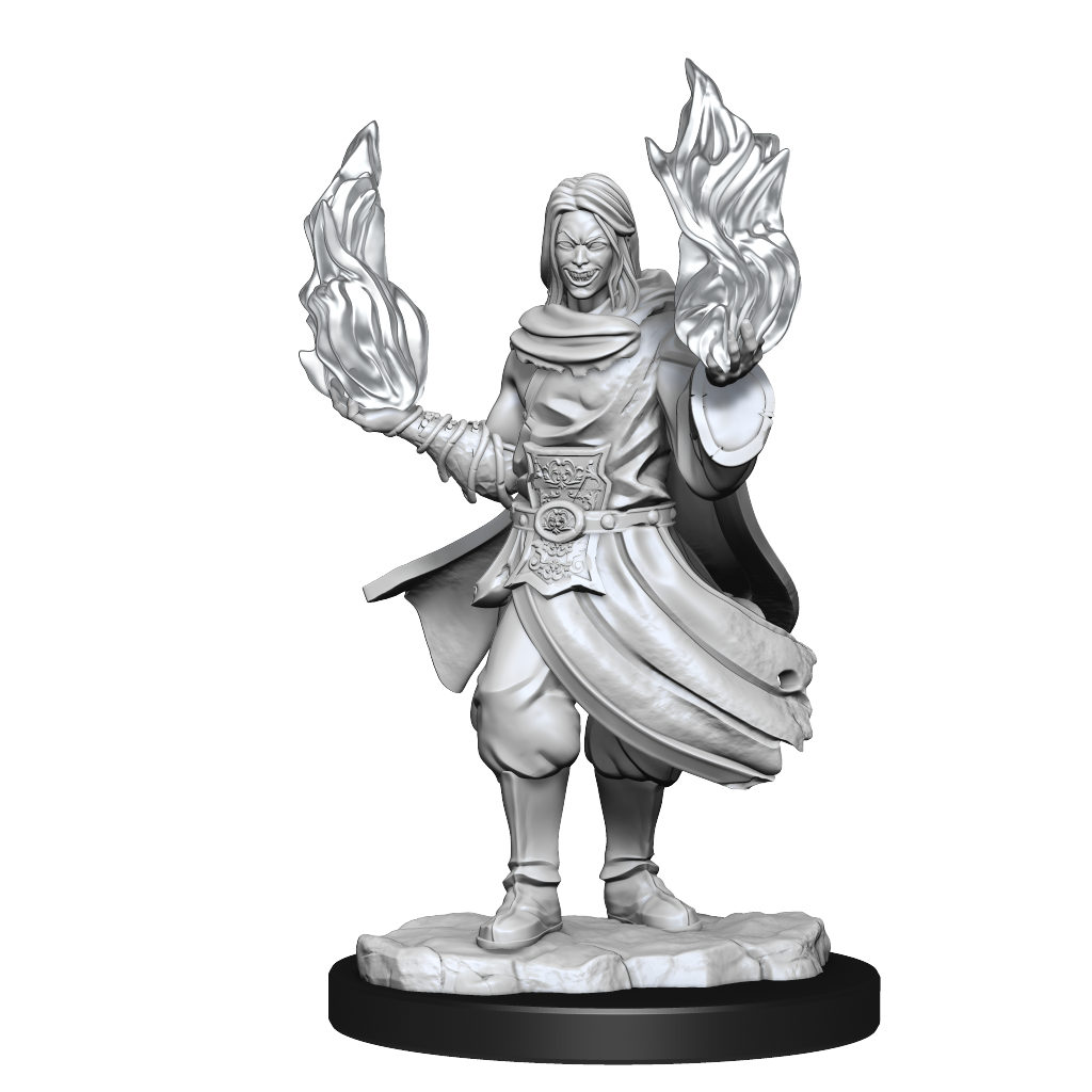 Critical Role Unpainted Miniatures Hollow One Rogue and Sorceror Male (2)