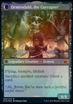 Jerren, Corrupted Bishop // Ormendahl, the Corrupted [Innistrad: Midnight Hunt Prerelease Promos]-2
