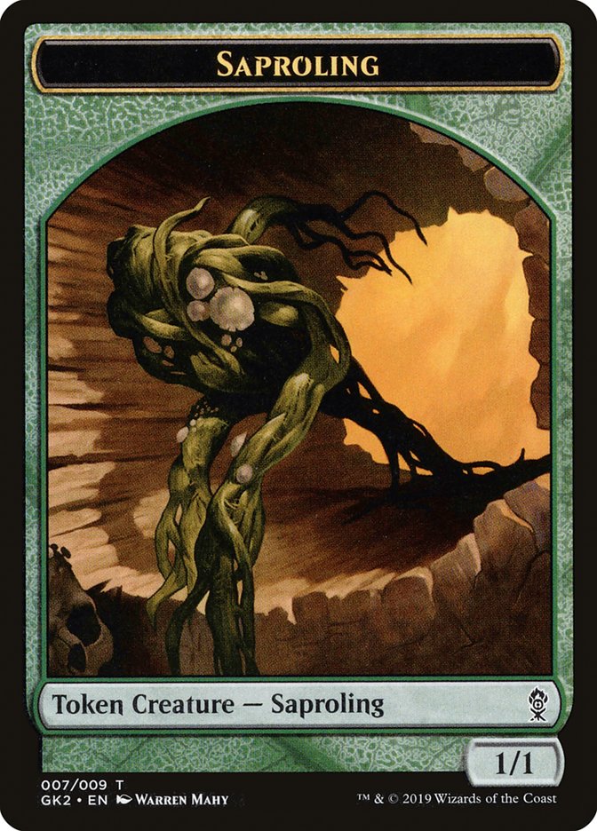 Saproling // Wurm Double-Sided Token [Ravnica Allegiance Guild Kit Tokens]-1