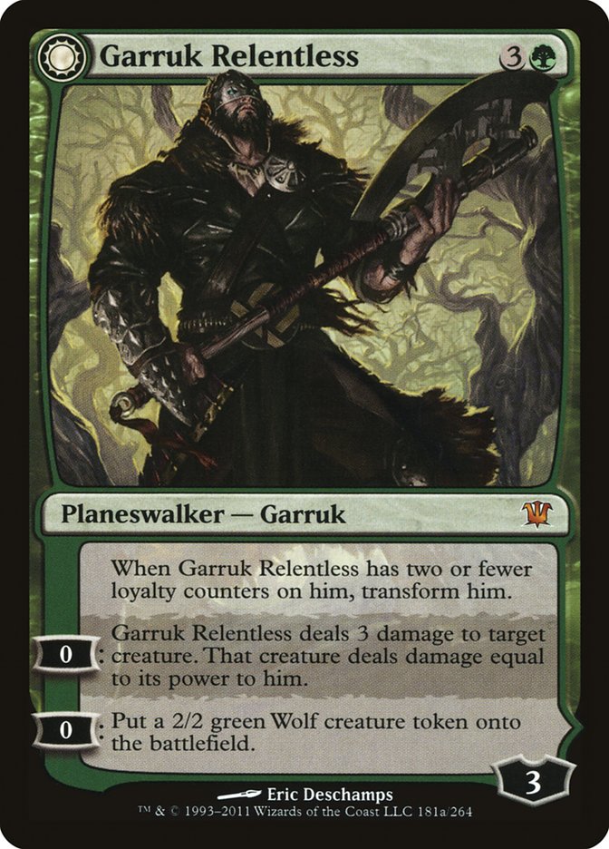Garruk Relentless // Garruk, the Veil-Cursed [Innistrad]-1
