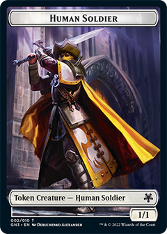 Zombie // Human Soldier Double-Sided Token [Game Night: Free-for-All Tokens]-2