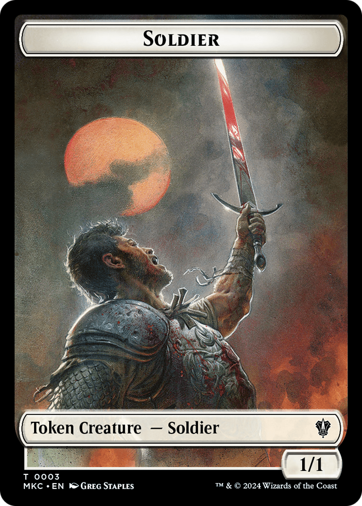 Soldier // Ogre Double-Sided Token [Murders at Karlov Manor Commander Tokens]-1