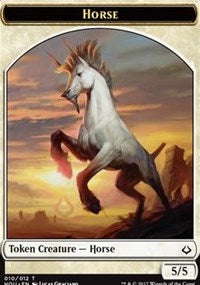Horse // Warrior Double-Sided Token [Hour of Devastation Tokens]-1