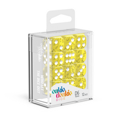 Oakie Doakie Dice D6 16 mm Translucent - Yellow (12)-1