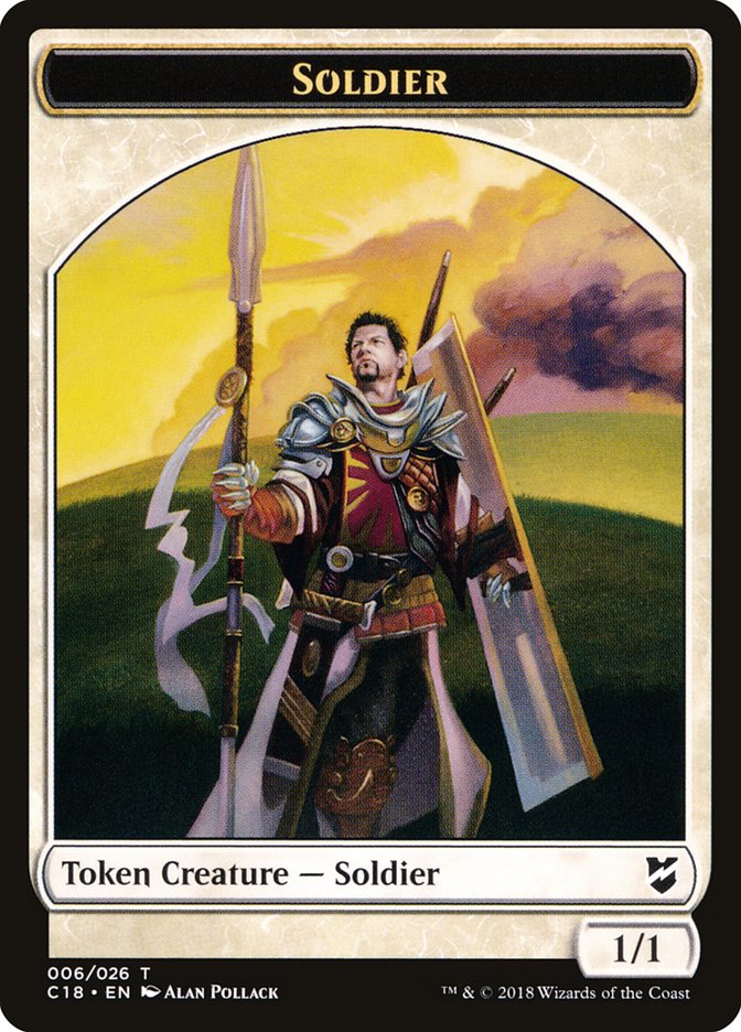 Cat // Soldier Double-Sided Token [Commander 2018 Tokens]-2