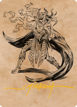 Livaan, Cultist of Tiamat Art Card (Gold-Stamped Signature) [Commander Legends: Battle for Baldur's Gate Art Series]-1