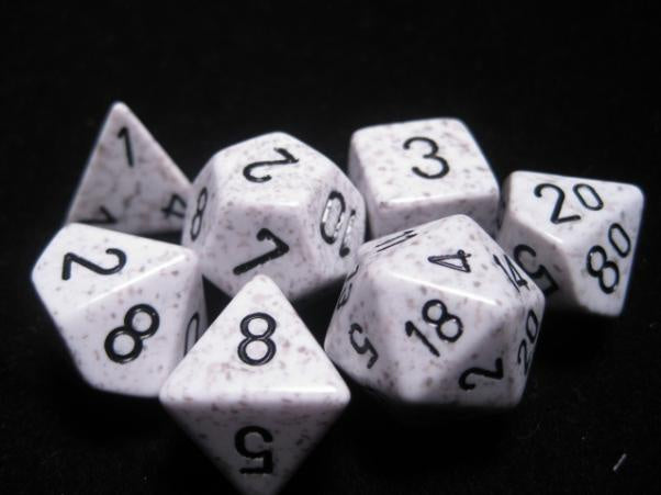 Chessex Dice Sets: Arctic Camo Poly 7-dice Cube-1