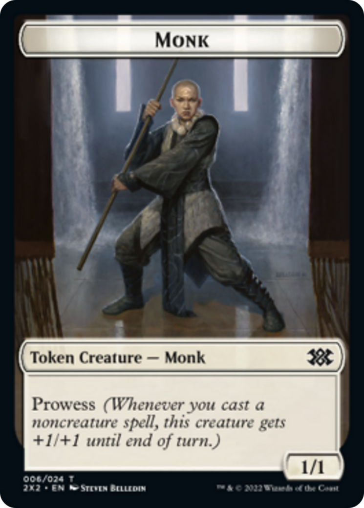 Faerie Rogue // Monk Double-Sided Token [Double Masters 2022 Tokens]-2