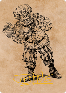 Volo, Itinerant Scholar Art Card (Gold-Stamped Signature) [Commander Legends: Battle for Baldur's Gate Art Series]-1