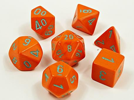 Heavy Dice Polyhedral Orange/turquoise 7-Die Set-1