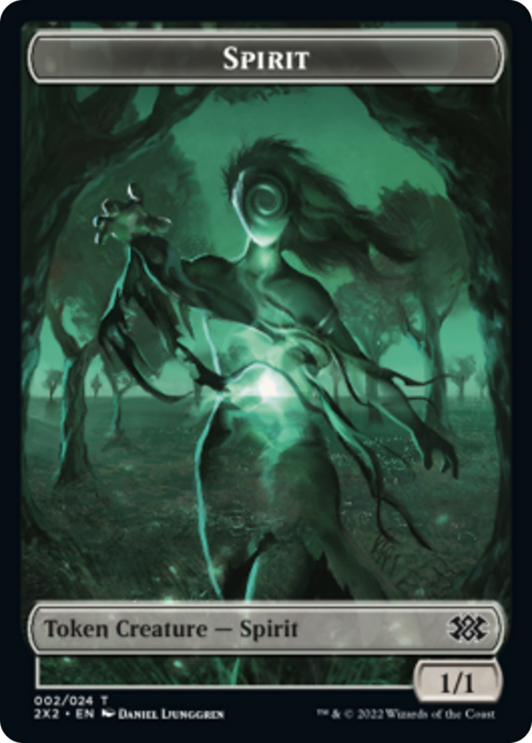 Cat Dragon // Spirit (002) Double-Sided Token [Double Masters 2022 Tokens]-2
