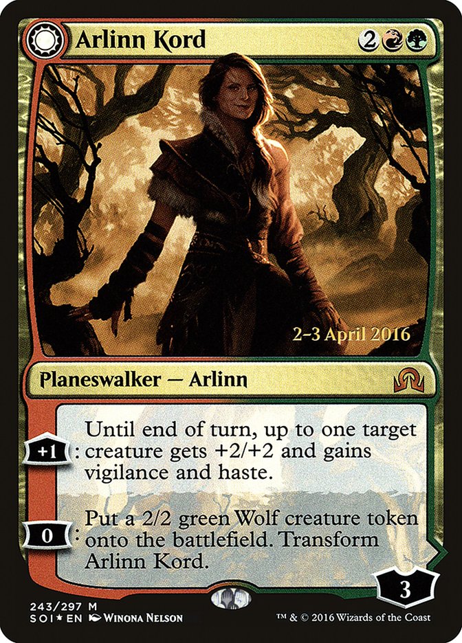 Arlinn Kord // Arlinn, Embraced by the Moon [Shadows over Innistrad Prerelease Promos]-1