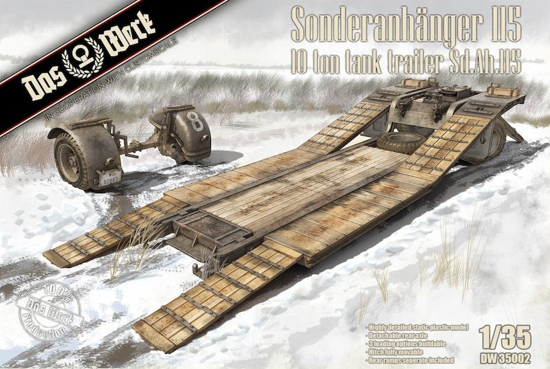 Daswerk 35002 1/35 Sonderanhänger 115 - 10t Tank Trailer Sd.Ah.115 Plastic Model Kit-1