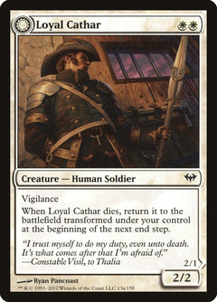 Loyal Cathar // Unhallowed Cathar [Dark Ascension]-1