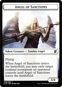 Angel of Sanctions // Horror Double-Sided Token [Commander 2019 Tokens]-1