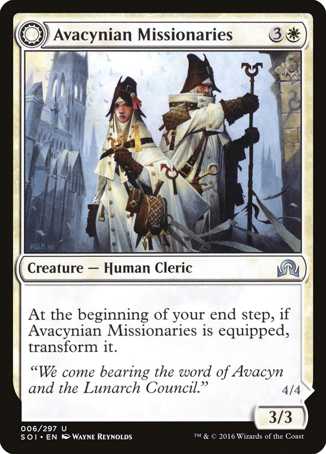 Avacynian Missionaries // Lunarch Inquisitors [Shadows over Innistrad]-1