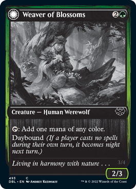 Weaver of Blossoms // Blossom-Clad Werewolf [Innistrad: Double Feature]-1
