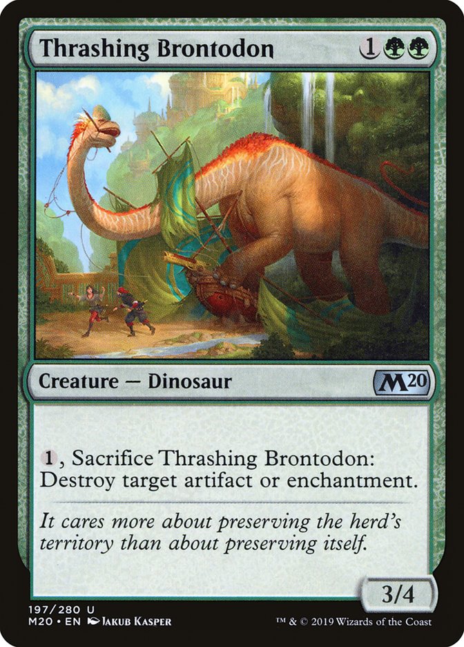 Thrashing Brontodon [Core Set 2020]-1