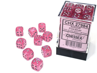 CHX 27984 Borealis 12mm d6 Pink/silver Luminary Block (36)