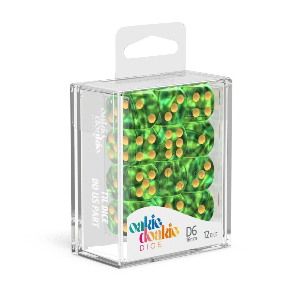 Oakie Doakie Dice D6 16 mm GemiDice - Jungle (12)