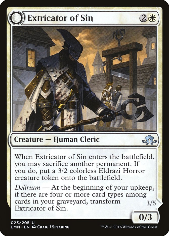 Extricator of Sin // Extricator of Flesh [Eldritch Moon]-1