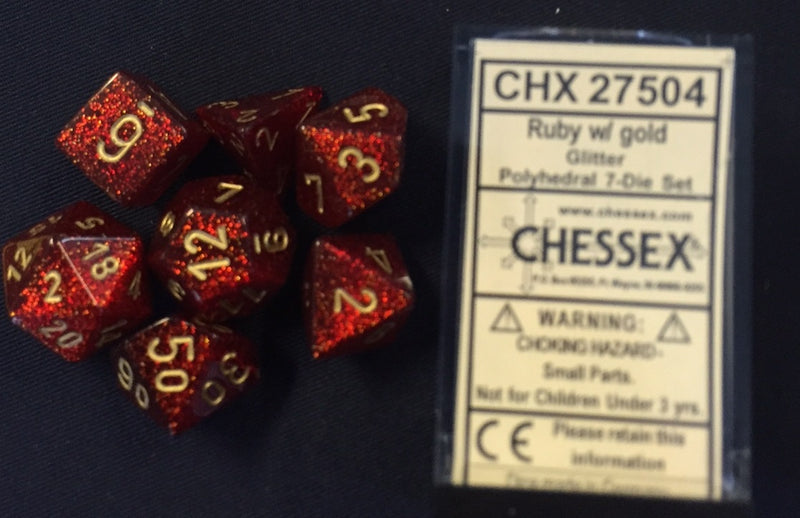 CHX 27504 Glitter Ruby/Gold 7-Die Set-1