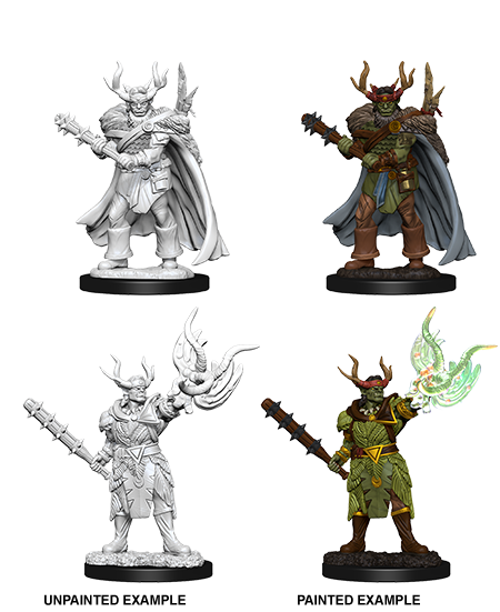 Pathfinder Deep Cuts Unpainted Miniatures Male Half-Orc Druid-1